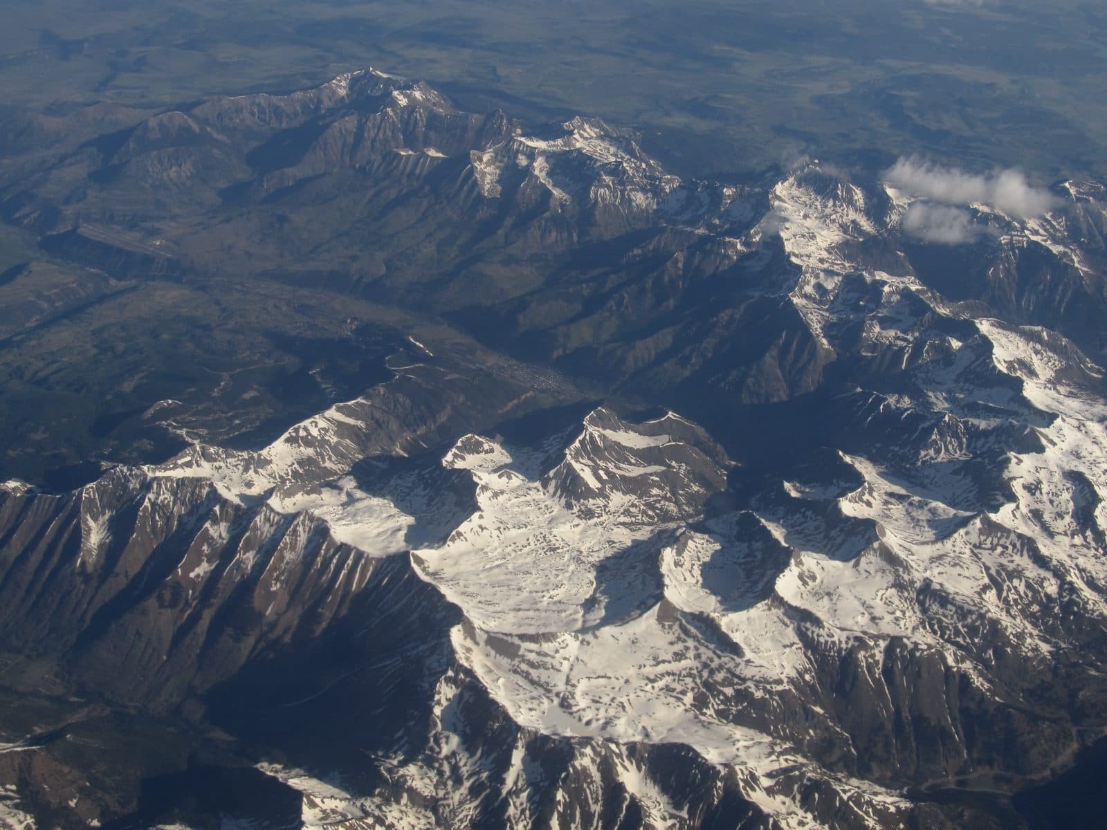 The town of Telluride in its box canyon, ringed by the San Juan Mountains